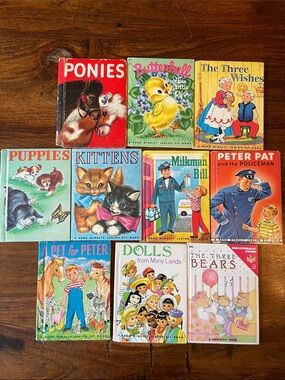 10 Vintage Rand McNally Junior Elf Books Children's Book Set Mostly 50s 15cents